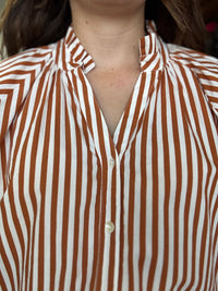 Rylan Top - Bown & White Stripe