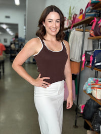 Maree Knit - Chocolate & White