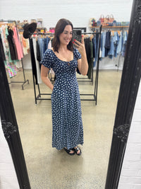 Clarabelle Floral Maxi Dress - Blue