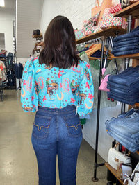 Parton Top - Buckin' Blooms Print