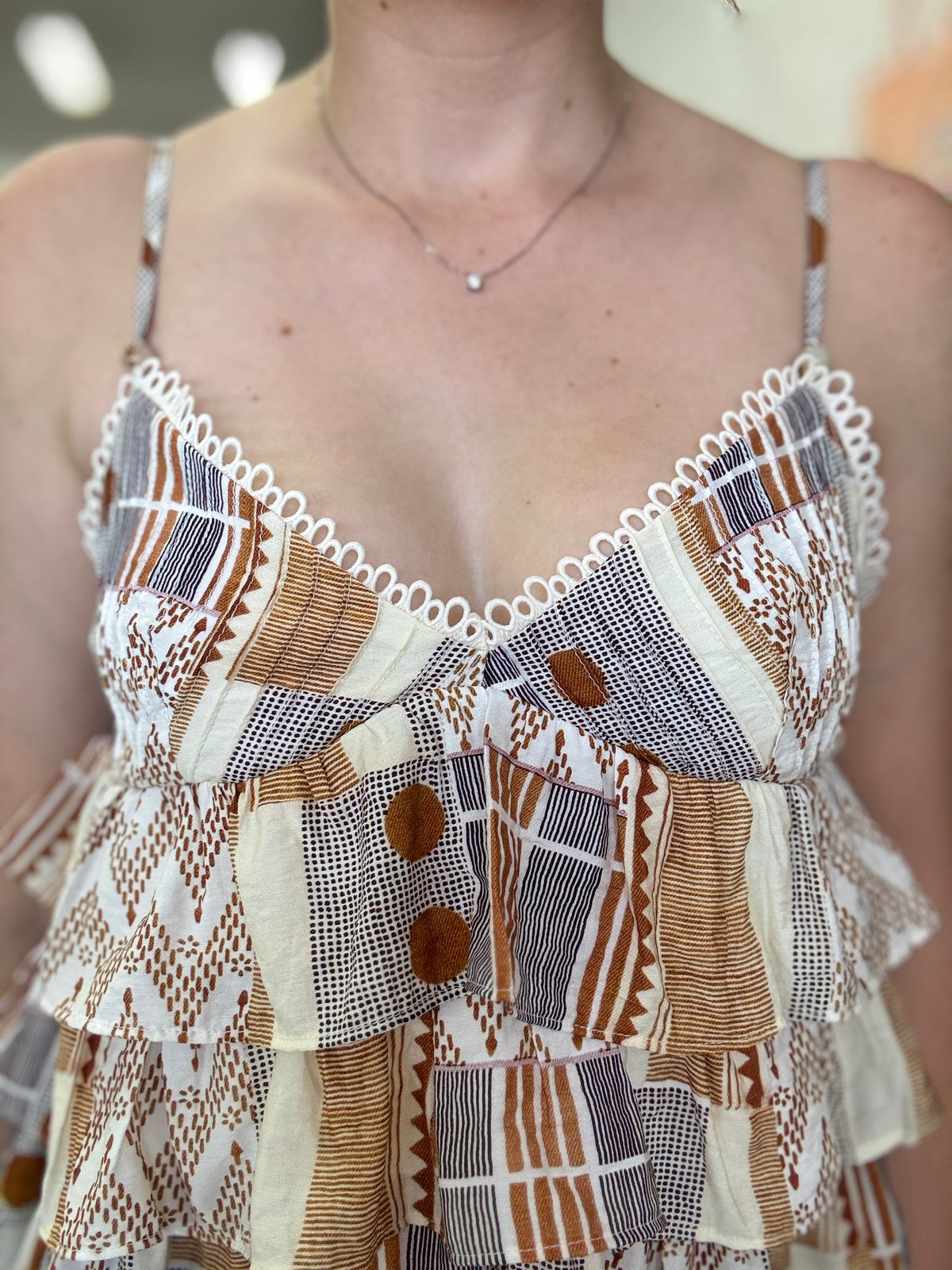 Sienna Top - Patchwork Rust