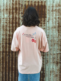 Snake Eyes Oversized Tee - Light Pink