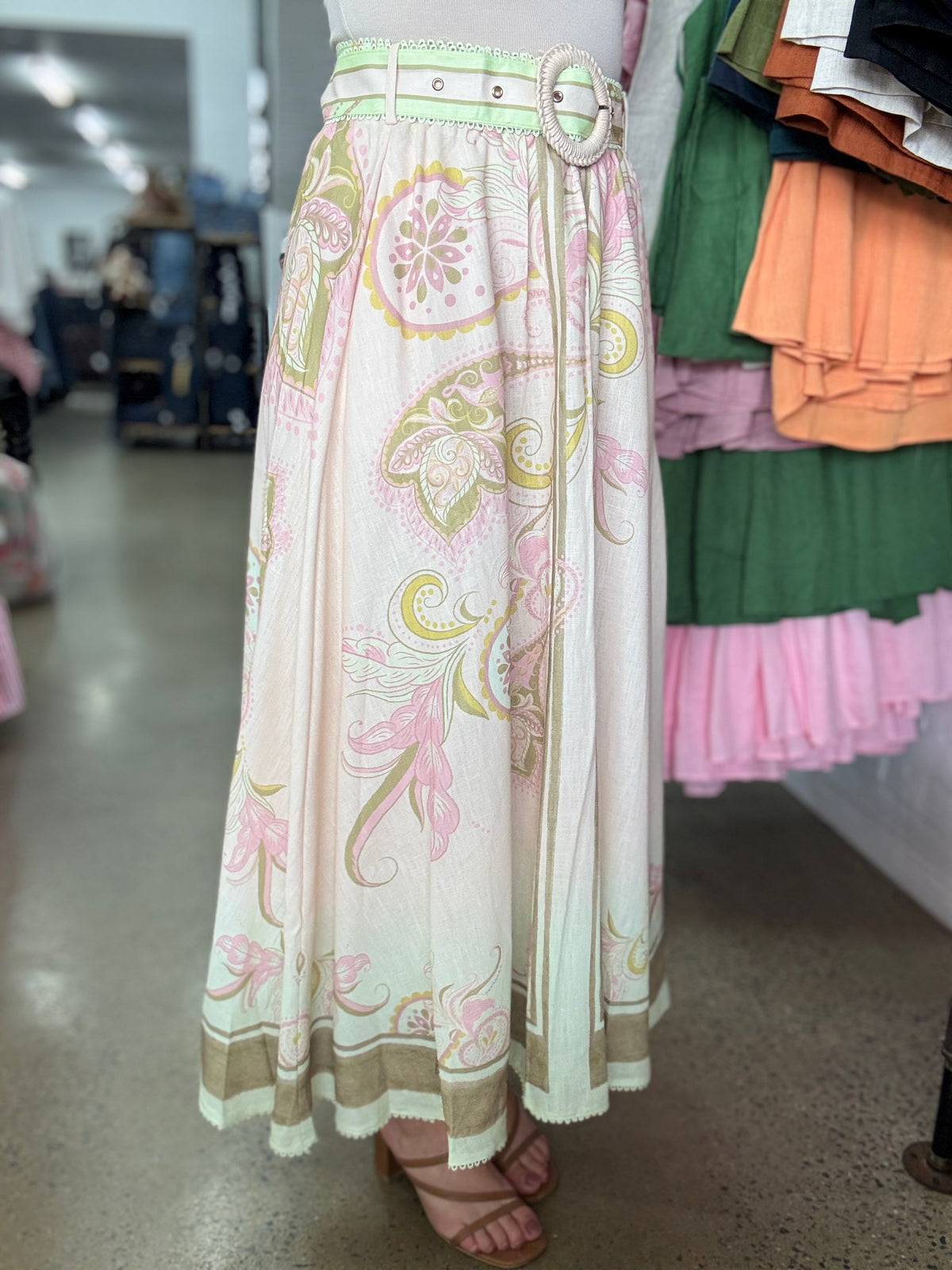 Willa Maxi Skirt - Blush Floral