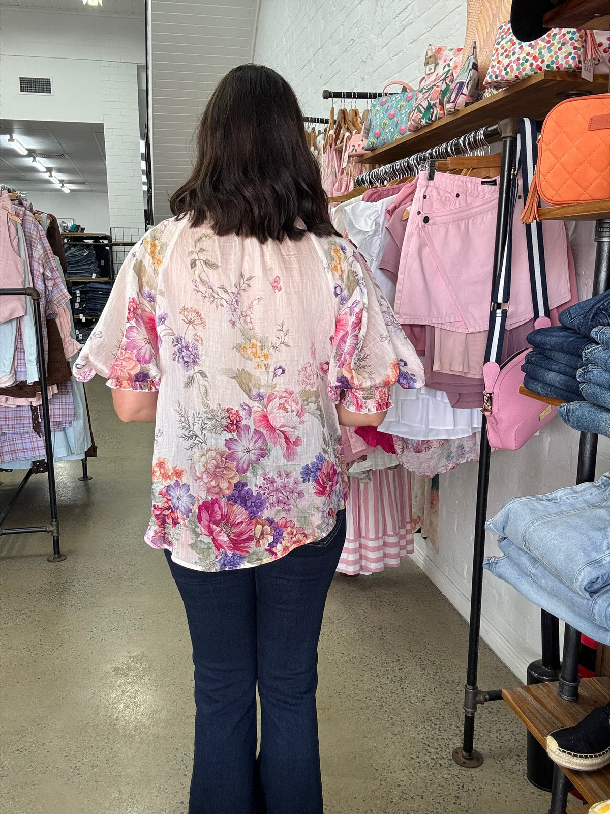 Sloane Top - Pink Floral