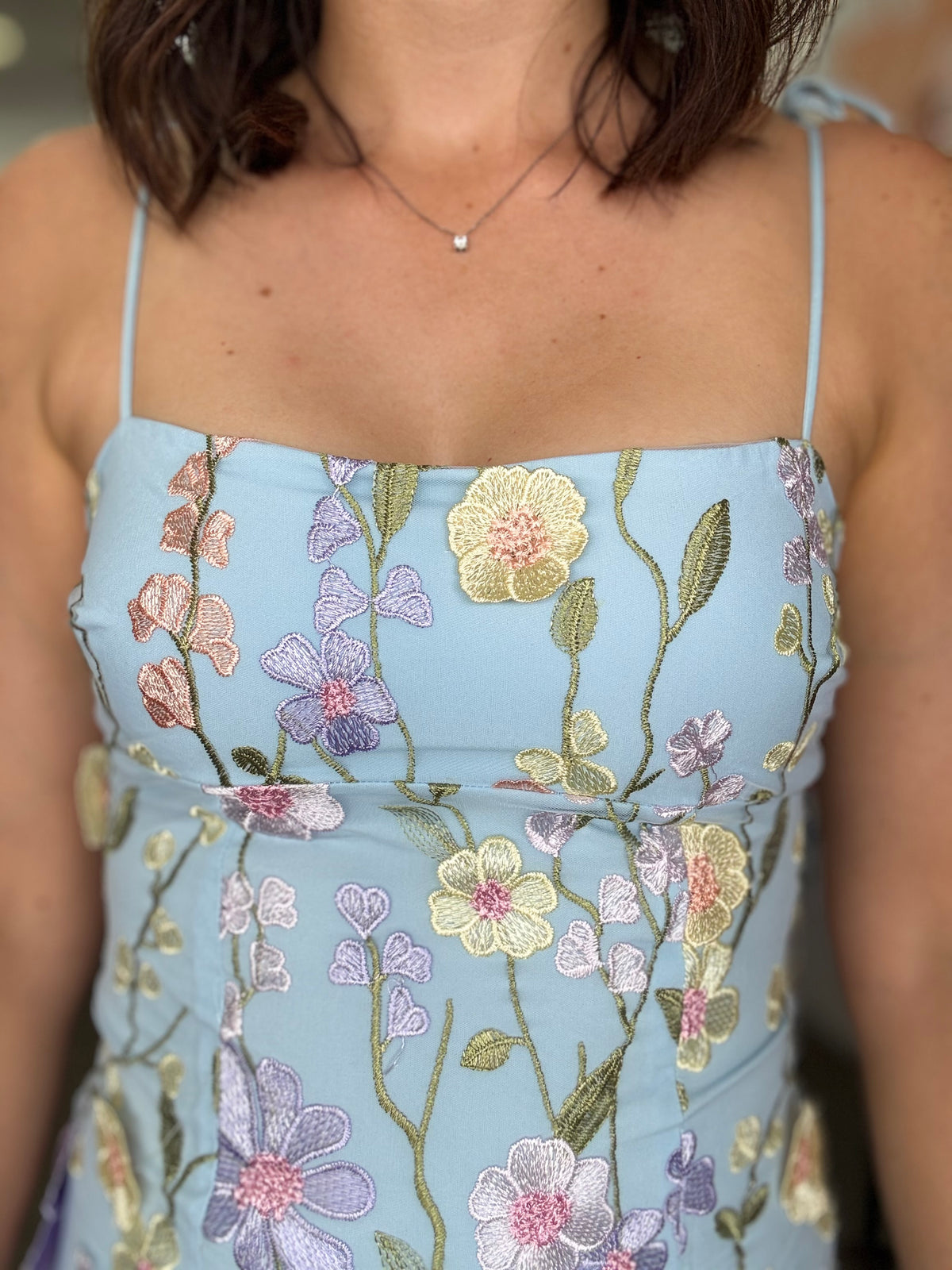 Daisy Midi Dress - Blue Floral