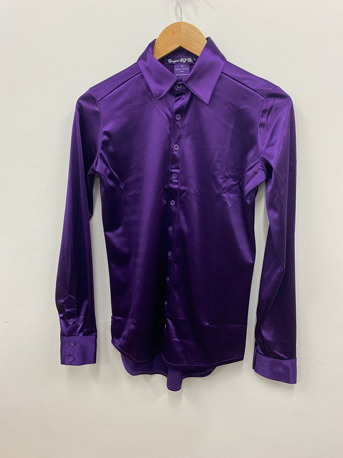 Cowgirl Tuff Pullover Arena Shirt - Prince Purple Satin