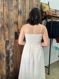 Rowan Dress - Beige Plaid