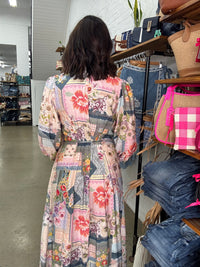 Kathryn Maxi Dress - Floral Patchwork