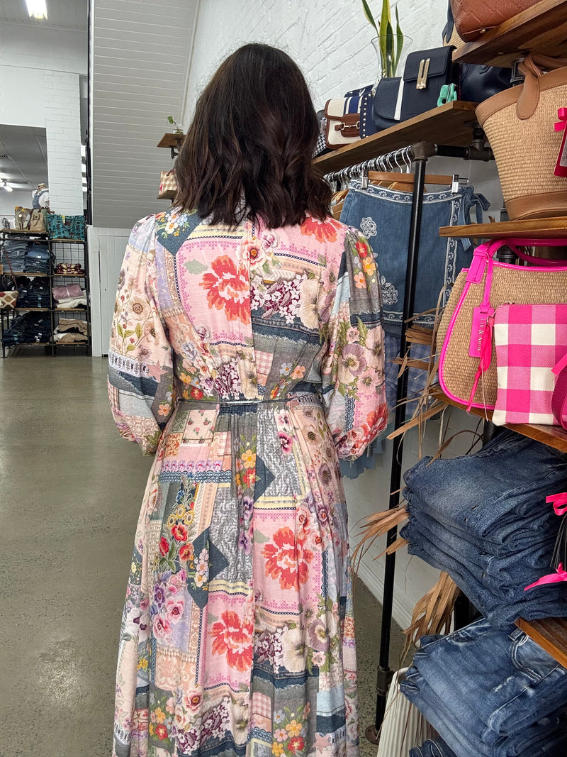 Kathryn Maxi Dress - Floral Patchwork