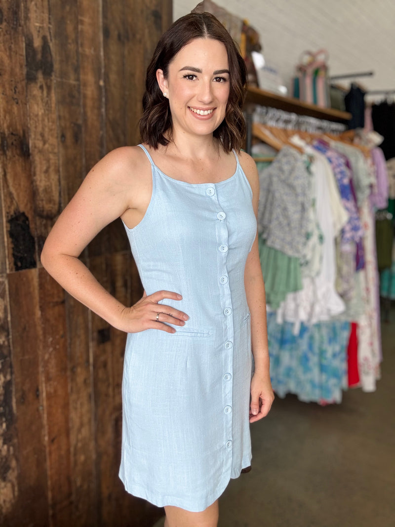 Peony Dress - Ice Blue