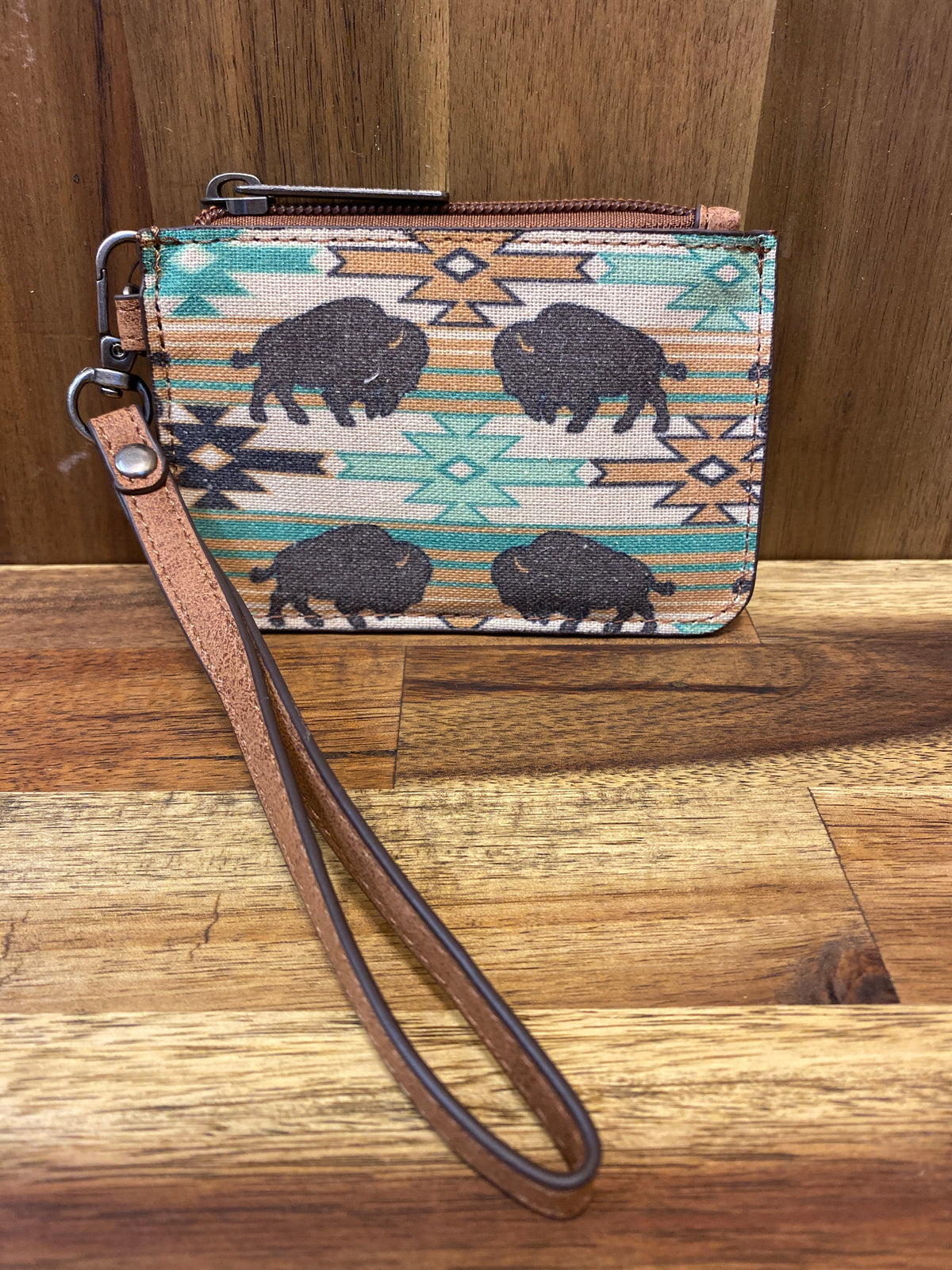 Red Dirt Hat Co Mini Card Wallet - Aztec Bison