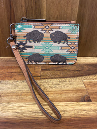 Red Dirt Hat Co Mini Card Wallet - Aztec Bison