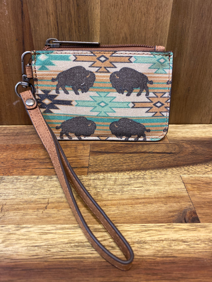Red Dirt Hat Co Mini Card Wallet - Aztec Bison