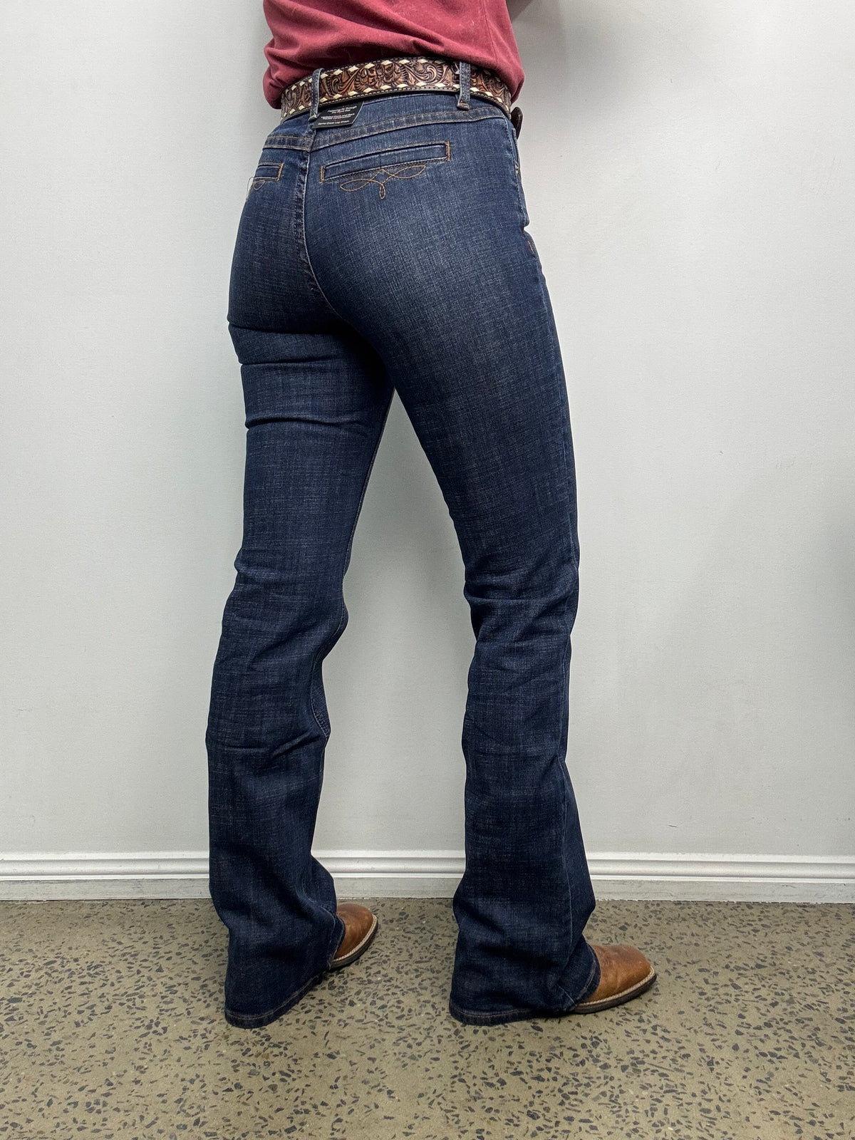 Rock & Roll Cowgirl Jeans - BW4HD09748 - Stitched Welt Pocket High Rise Bootcut