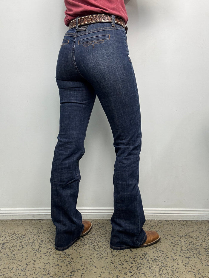 Rock & Roll Cowgirl Jeans - BW4HD09748 - Stitched Welt Pocket High Rise Bootcut