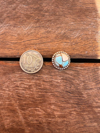 Taffy Adjustable Ring - Silver Turquoise