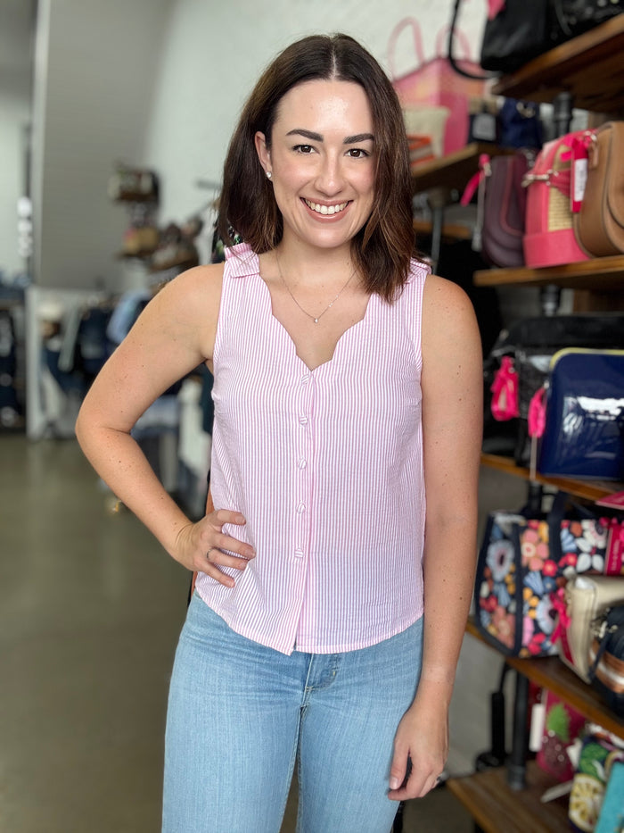 Jill Top - Pink Stripe