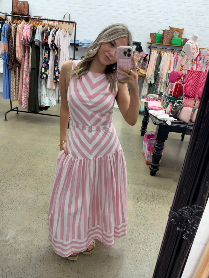 Walker Dress - Pink Stripe