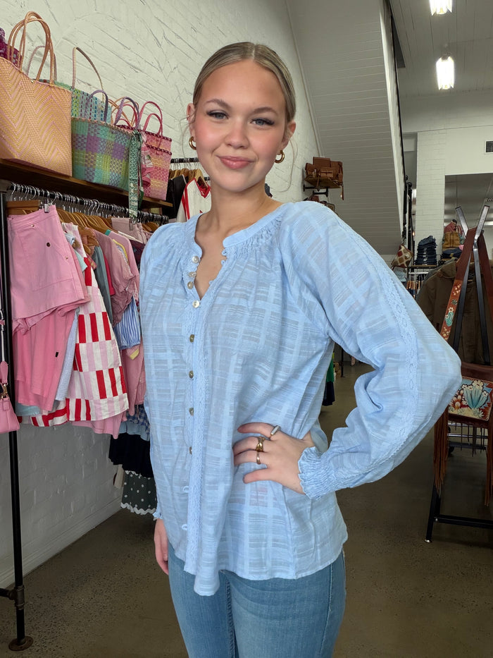 Polly Top - Baby Blue