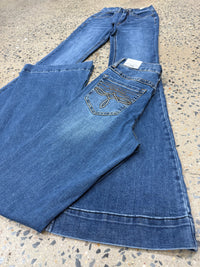 Rock & Roll Cowgirl Jeans - BW5HD07884 - Raised Denim High Rise Trouser