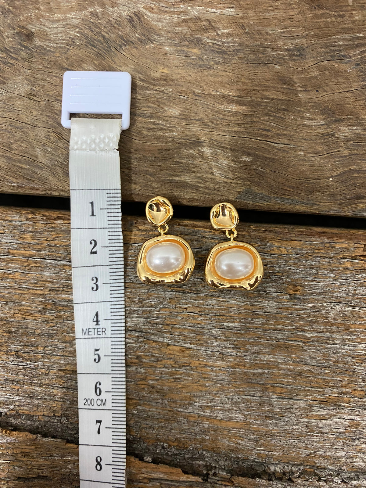 Earrings - Pearl Drop Curved Earrings