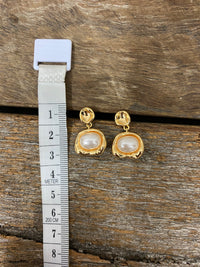 Earrings - Pearl Drop Curved Earrings