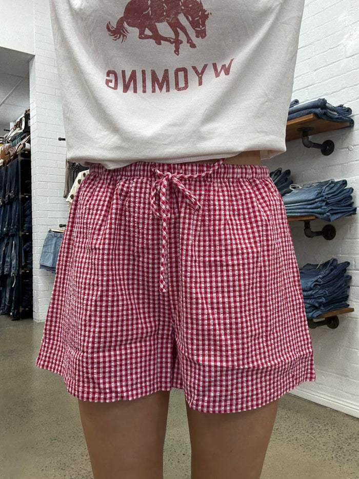 Lani Short - Red Gingham