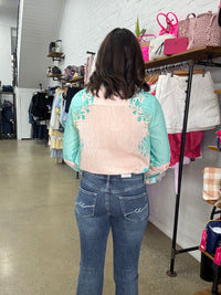 Sky Top - Pastel Pink & Aqua