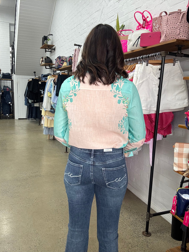 Sky Top - Pastel Pink & Aqua