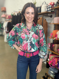 Donatella Top - Pink Leopard