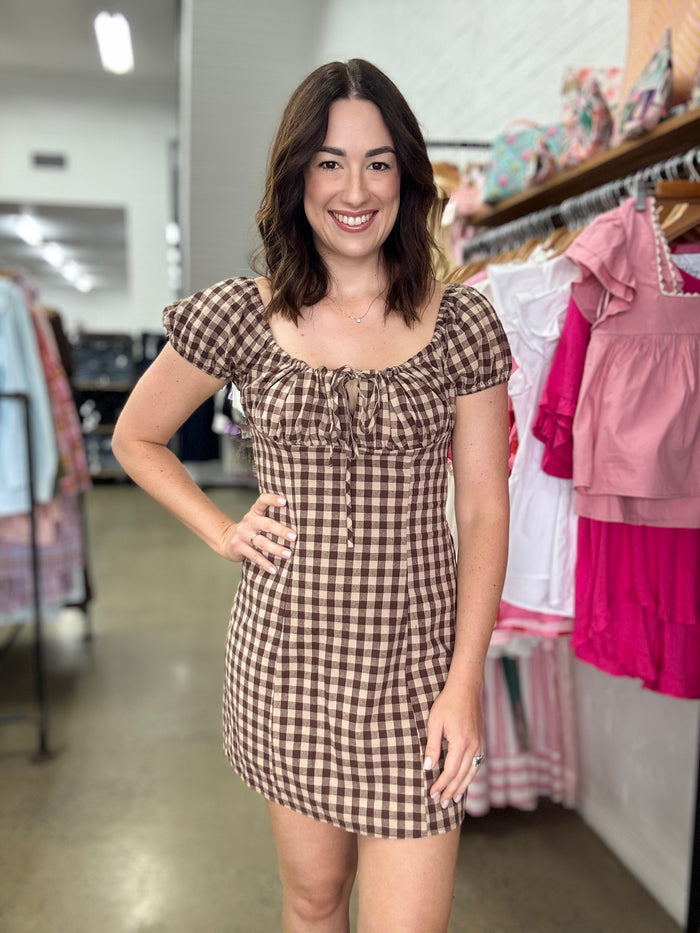 Wynn Mini Dress - Brown
