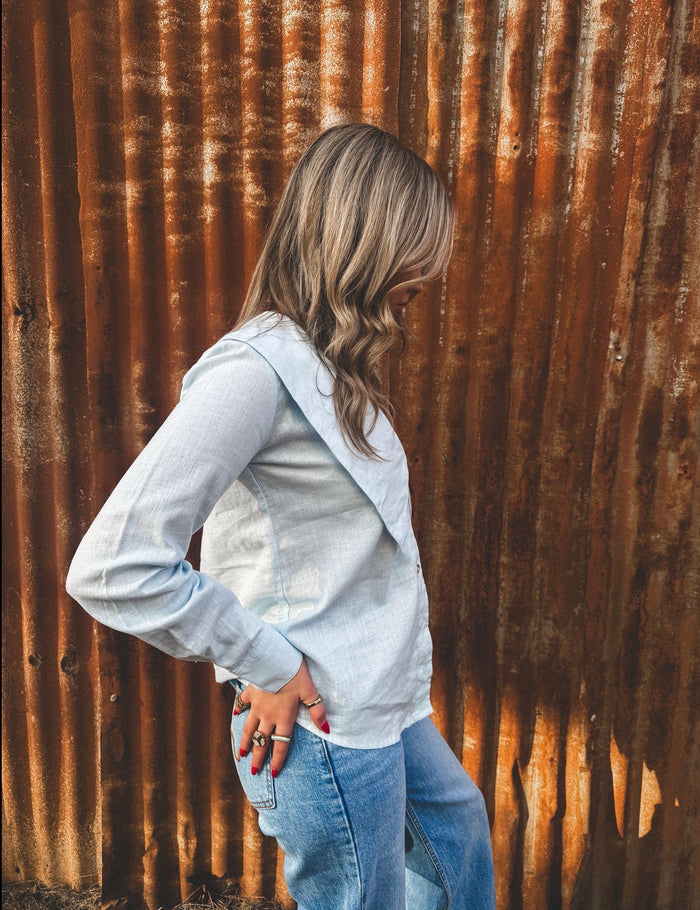 LJC Blair Top - Pale Blue