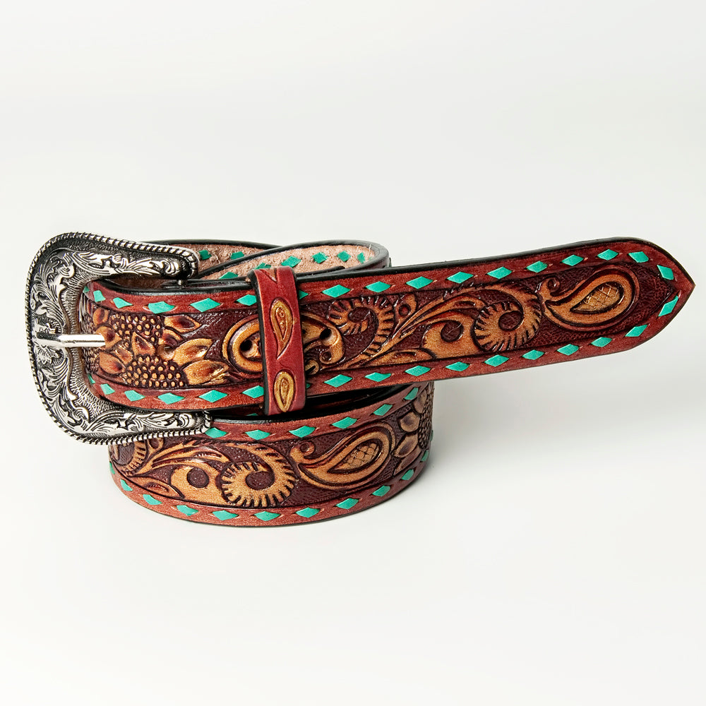 Western Belt - Bronze Paisley & Sunflower