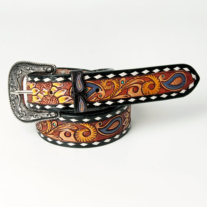 Western Belt - Sunflower and Paisley