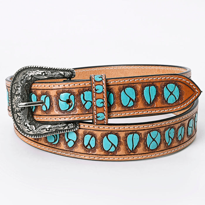 Western Belt - Carved Turquoise