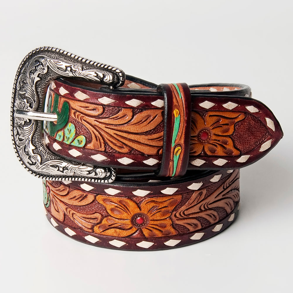 Western Belt - Painted Cactus and Floral