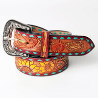 Western Belt - Painted Floral Sunflower