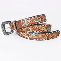 Western Belt - Sunflower & Floral Paisley