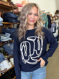 Cowboy Boots Knit - Navy