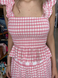 Bridger Set - Pink Gingham