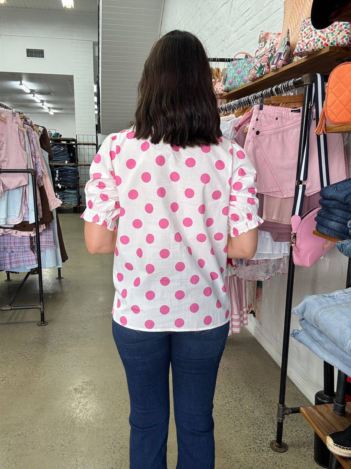Pippa Top - White and Pink