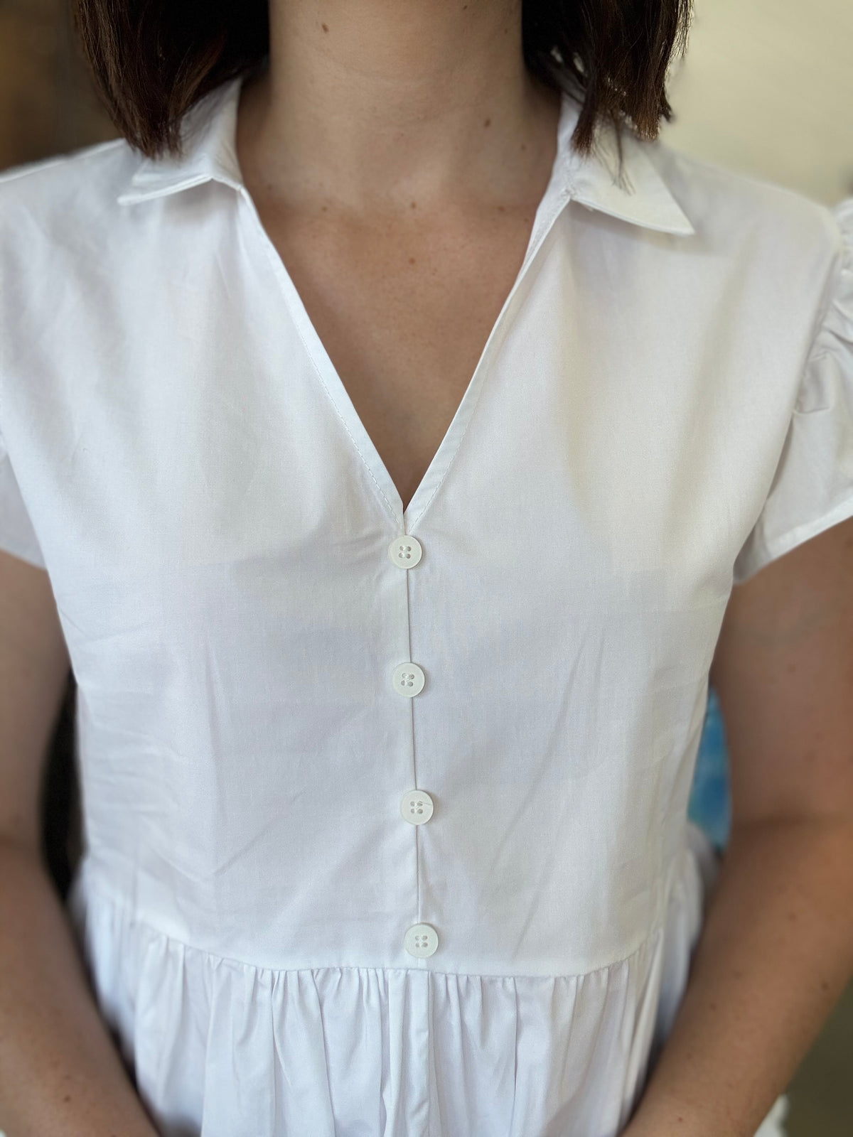 Andie Top - White Frill