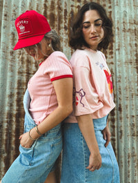 Snake Eyes Oversized Tee - Light Pink