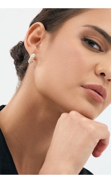 Earrings - Mini Pearl Hoop Earrings