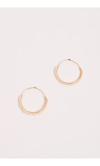 Earrings - Gold Wired Mini Pearl Hoops