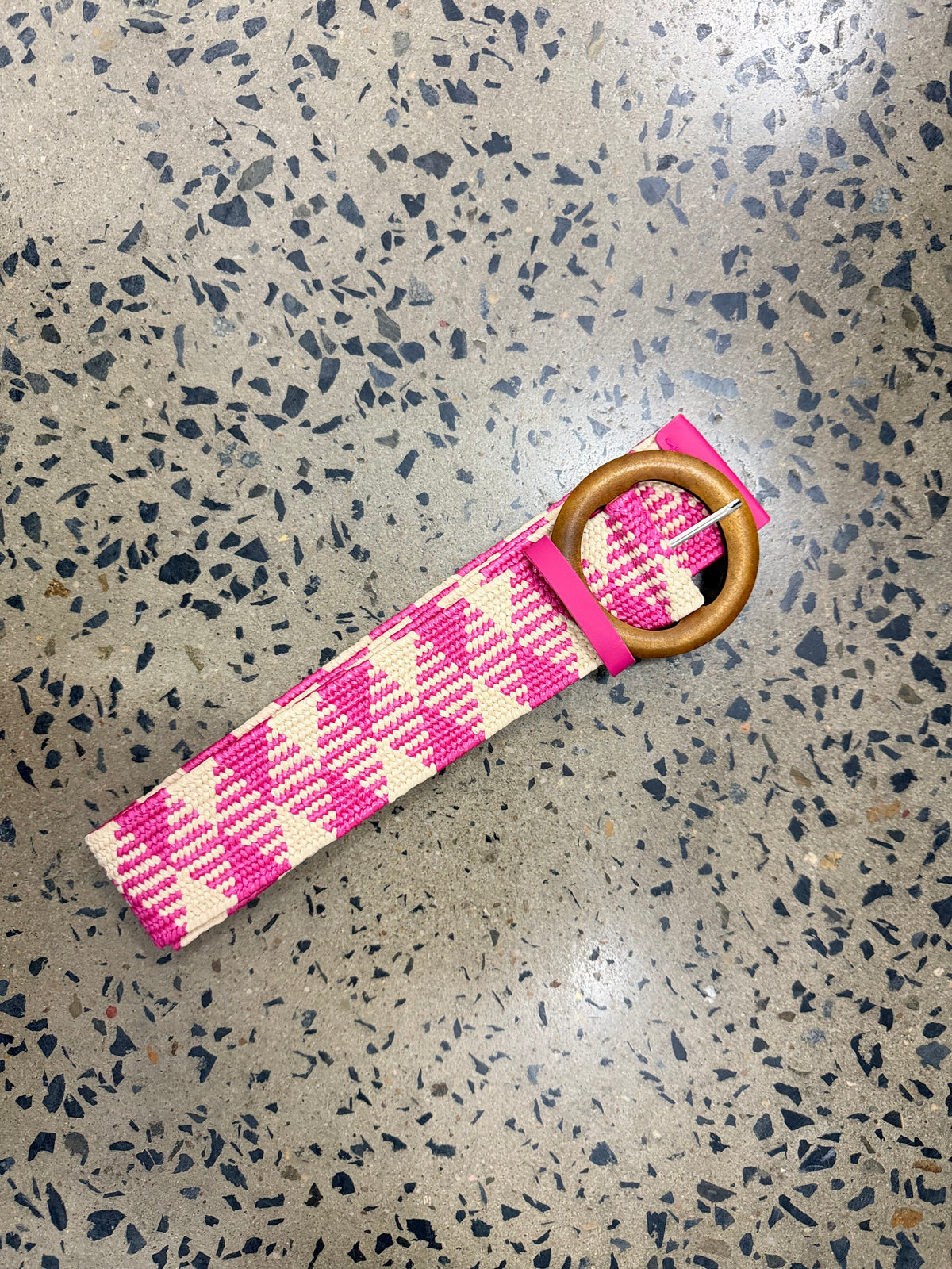 Boutique Belt - Pink & Beige