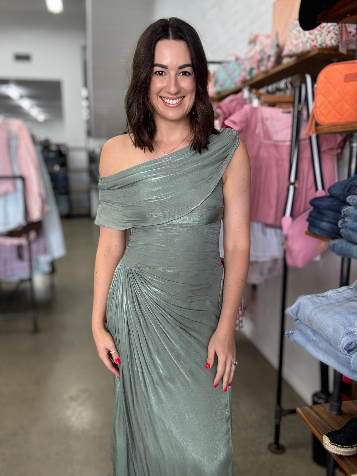 Iridessa Maxi Dress - Shimmer Sage