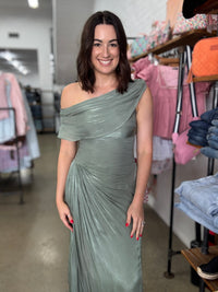 Iridessa Maxi Dress - Shimmer Sage
