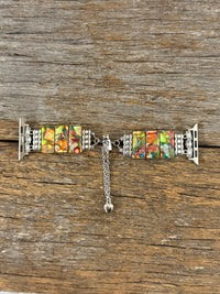 Silver Multi-Colour Stone Apple Watch Band - Hollie