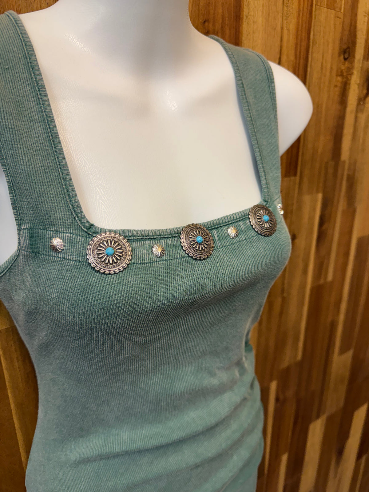 Rock & Roll Ruched Side Evergreen Dress (BWD0R08804-30)